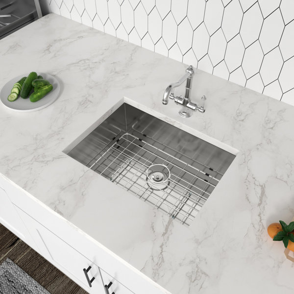 14 Inch Undermount Kitchen Sink - Beslend Under Counter Bar Sinks Stainless Steel Single Bowl - View #8
